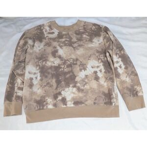 Original Use Sweatshirt Mens Medium Brown Taupe Tie Dye Pullover 559037